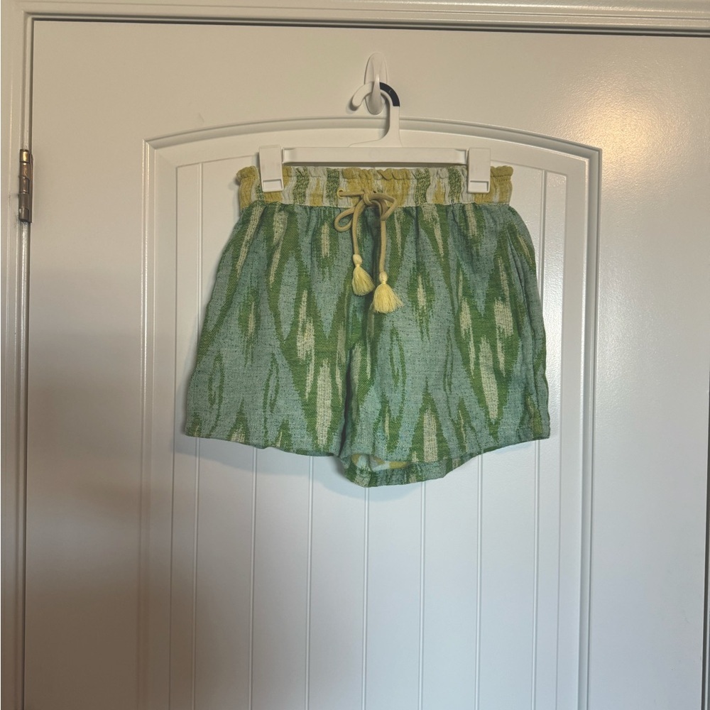 Aerie Yellow & Green High Waisted Shorts Size Small NWT
